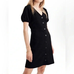 Madewell Texture & Thread Black Dress Size XS Button Down Minimalist